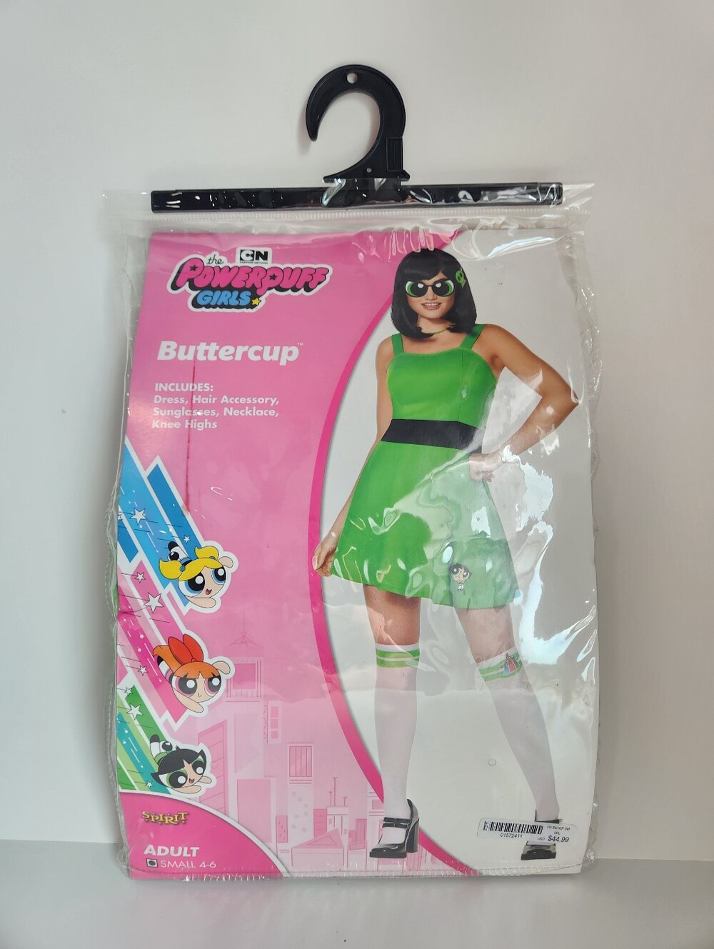 Powerpuff Girls Buttercup Adult Halloween Costume Small 4-6 Cartoon Network